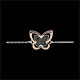 Pulsera Mariposa Lunar - oro rosa y diamantes negros