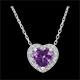 Collier Coeur Enchantement - am�thyste