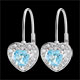 Boucles d'oreilles Coeur Enchantement - topaze bleue