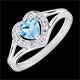 Anello Cuore Incantato - Topazio blu