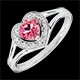Bague Coeur Enchantement - topaze rose