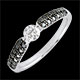 Anillo solitario Triunfo - diamantes negros - 0.4 quilates