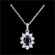 Collana Illusione Floreale - zaffiro