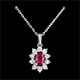 Collana Illusione Floreale - rubino