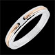 Anillo Promesse - oro rosa y blanco - modelo peque�o