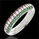 Bague Drapeau italien - or diamant et pierres pr�cieuses