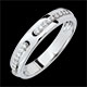 Anillo Promesse - oro blanco y diamantes - modelo grande
