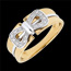 cadeau femmes Bague Noeud Corset or jaune