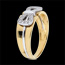 mariage Bague Noeud Corset or jaune