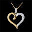 ventes on line Pendentif Coeur Amazone or jaune