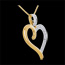 ventes on line Pendentif Coeur Amazone or jaune
