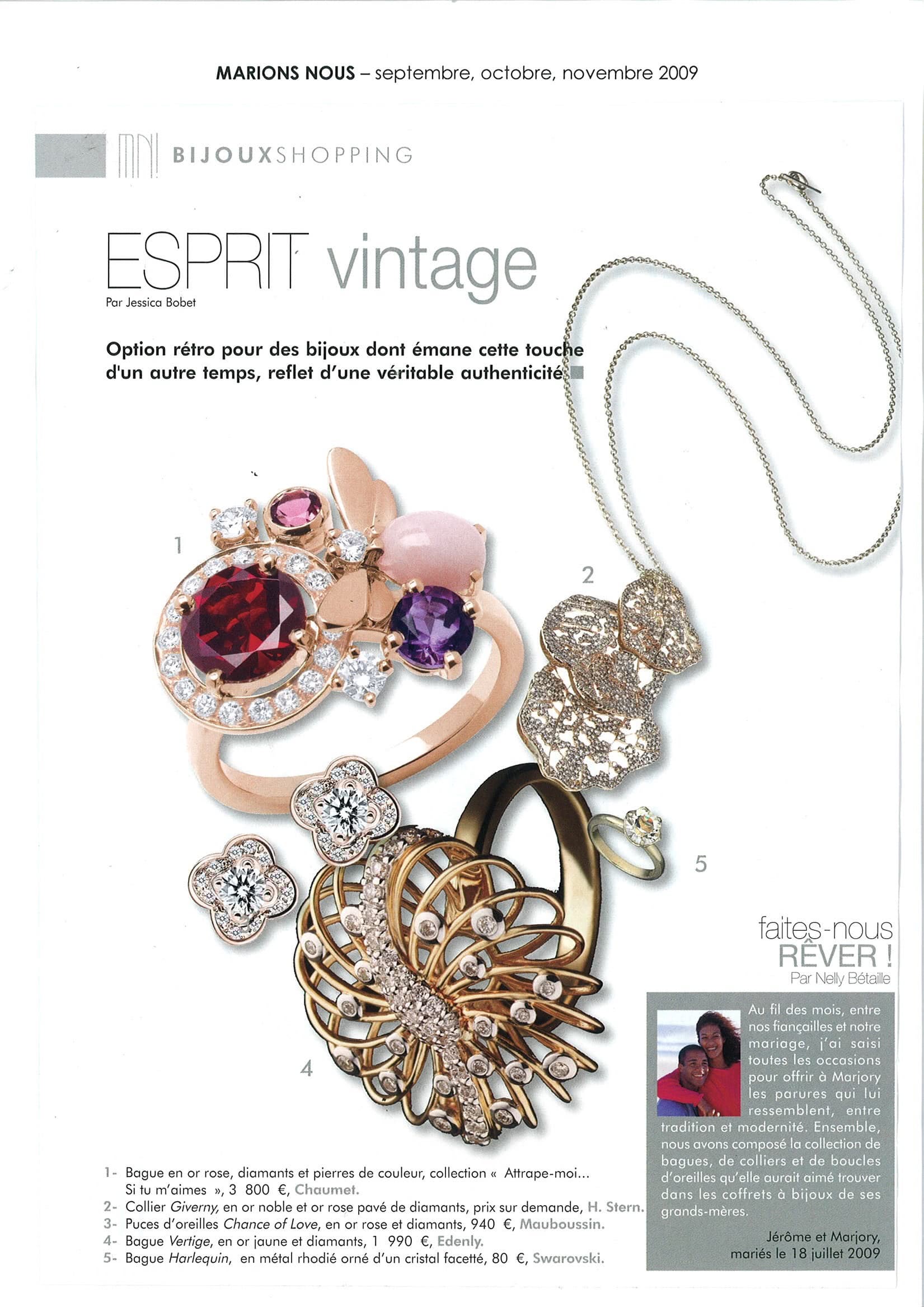 Esprit vintage - bague Vertige Jardin d'edenly