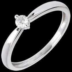 Solitaire or blanc serti griffes - 0.11 carat 340 â‚¬ (-42%)