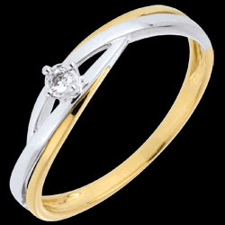 Bague de fianÃ§ailles Dova solitaire diamant - diamant 0.03 carat 190 ...