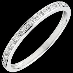 Alliance Eclats de diamant - or blanc et diamants - demi-tour 190 ...