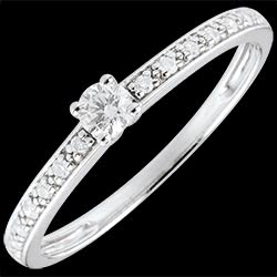 Bague de Fiançailles Or Blanc Solitaire diamant Boréale - 0.09 carat ... Bague de Fiançailles Or Blanc Solitaire diamant Boréale - 0.09 carat ...
