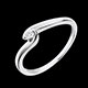 bijou Bague solitaire or blanc Eclosion