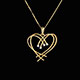 vente en ligne pendentif coeur etincelles 4 diamants