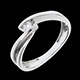 bijouteries Bague solitaire or blanc Ondine