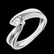 cadeaux femmes bague solitaire or blanc ondine