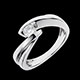 bijou bague solitaire or blanc ondine