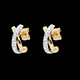 mariages boucles d oreilles tandem paves or jaune