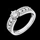 bijoux or solitaire tsarine or blanc pave