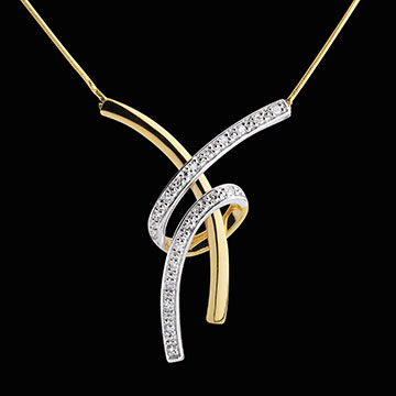 vente on line Collier Volupt� or jaune pav� - 20 diamants