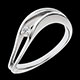 bijou solitaire onde de nuit or blanc