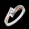 vente en ligne Bague trilogie Ambra or rose - blanc - 3 diamants