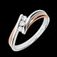 cadeau bague trilogie ambra or rose blanc
