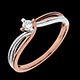 acheter on line bague couronne sucree or rose