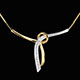 achat on line collier liane or jaune pavee 3 diamant