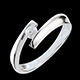 ventes on line Bague solitaire or blanc Orph�e