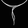 femme Collier Elfe or blanc - 18 diamants