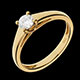 vente on line bague solitaire diademe or jaune