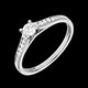 cadeau femme solitaire duchesse or blanc pave