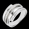 cadeau femmes Bague Baltique or blanc - 0.45 carats - 30 diamants