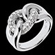 achat bague lien infini or blanc