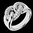 cadeau femme Bague Lien Infini or blanc
