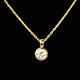 bijou collier poupee solitaire or jaune