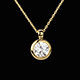 cadeaux femmes collier poupee solitaire or jaune