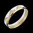 mariage Anneau Couronne or jaune- or blanc