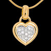 vente on line Pendentif coeur pav� or jaune (PM) - 0.26 carats - 13 diamants