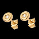 ventes en ligne boucles oreilles calice diamant pm puce or jaune