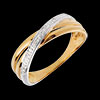 vente en ligne  Bague volute or jaune pav�e diamants - 4 diamants