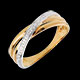  Bague volute or jaune pav�e diamants - 4 diamants