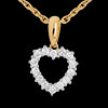cadeau femme Pendentif Coeur �chancr� diamants (MM) - 0.25 carats - 14 diamants