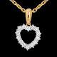 vente pendentif coeur echancre diamants mm 25 carats 14