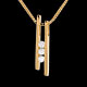 cadeaux collier diapason trilogie or jaune mm diamants
